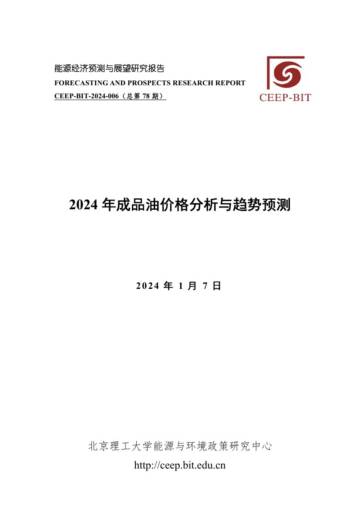 北京理工大学：2024年成品油价格分析与趋势预测报告.pdf