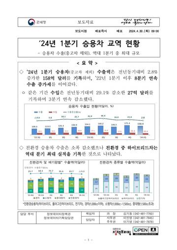 韩国关税厅：2024年第一季度韩国汽车行业进出口数据.pdf