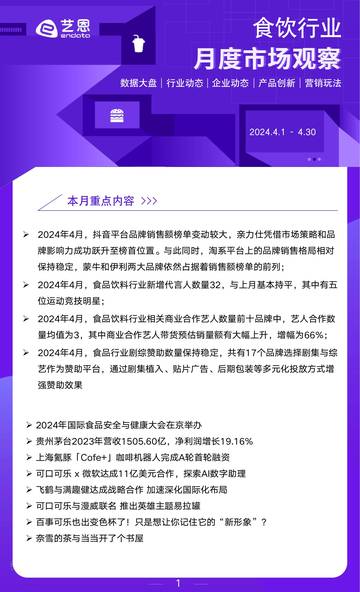 艺恩：2024年4月食饮行业市场观察.pdf