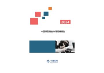 卓越策略：2024中国绿氢行业市场调研报告.pdf
