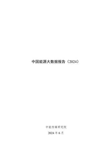 中能传媒研究院：中国能源大数据报告（2024）.pdf