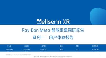 维深：2024年Ray-Ban Meta智能眼镜调研报告系列一：用户体验报告.pdf