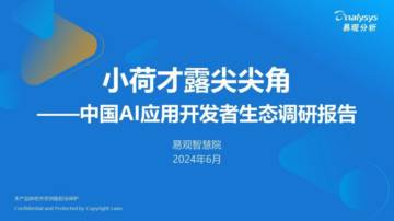 易观分析：小荷才露尖尖角-中国AI应用开发者生态调研报告.pdf