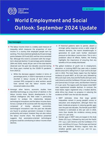 ILO：World Employment and Social Outlook-September 2024 Update.pdf