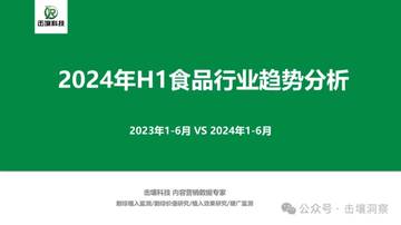 击壤科技：2024年H1食品行业趋势分析报告.pdf
