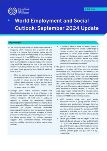 ILO：World Employment and Social Outlook - September 2024 Update.pdf