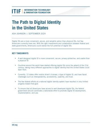 ITIF：The Path to Digital Identity in the United States.pdf