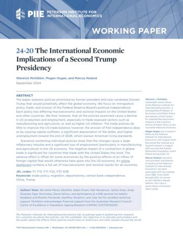 PIIE：24-20 The International Economic Implications of a Second Trump Presidency.pdf