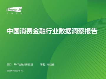 艾瑞咨询：2024年中国消费金融行业数据洞察报告.pdf