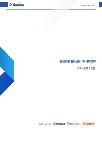 Yeesees：2024年第3季度最受消费者关注的3D打印品牌报告.pdf