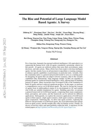 大模型AI代理的兴起和潜力：综述.pdf