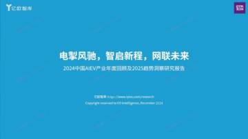 2024中国AIEV产业年度回顾及2025趋势洞察研究报告.pdf