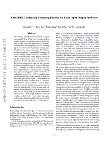 DeepSeek：最新论文《CODEIO：通过代码输入输出预测凝练推理模式》（英文）.pdf