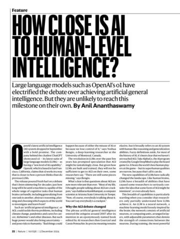 Nature 人工智能距离人类水平智能有多近？（英文）.pdf