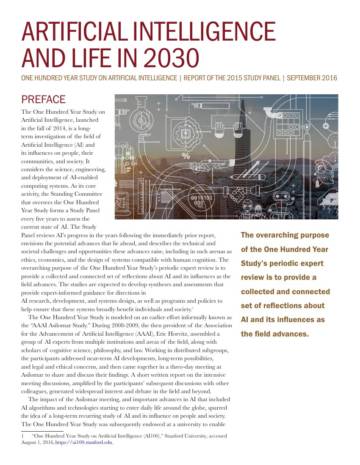 斯坦福大学“人工智能百年研究(AI100)”项目：2030年的人工智能与生活(AI and Life in 2030).pdf