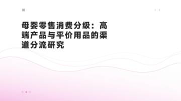 母婴零售消费分级-高端产品与平价用品的渠道分流研究.pdf