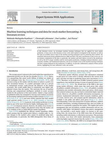 股票市场预测的机器学习技术与数据：文献综述（英文）.pdf