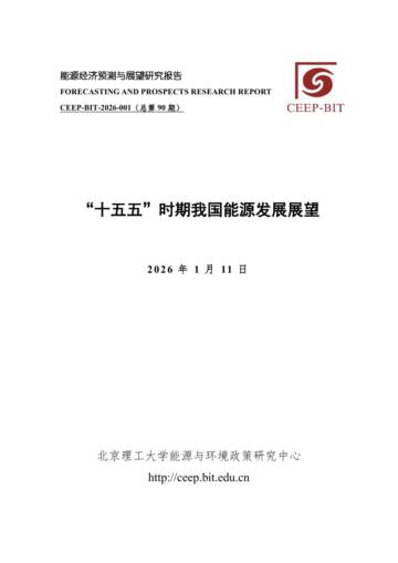 “十五五”我国能源发展展望.pdf