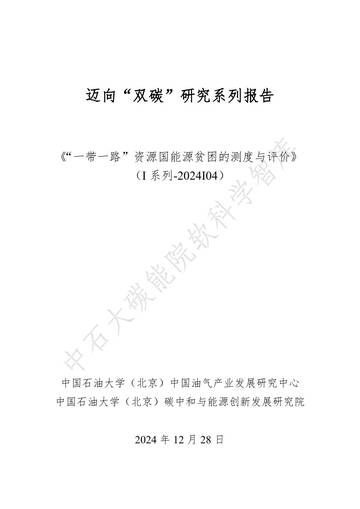 2024年迈向“双碳”研究系列报告-一带一路资源国能源贫困的测度与评价.pdf
