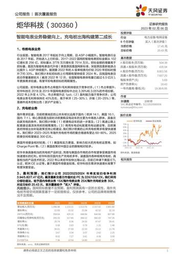 深度报告-20230206-天风证券-炬华科技-300360.SZ-智能电表业务稳健向上_充电桩出海构建第二成长_24页_2mb.pdf
