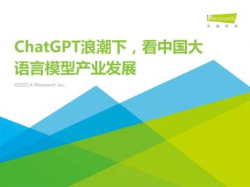 2023ChatGPT浪潮下，看中国大语言模型产业发展.pdf