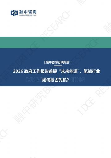 2026政府工作报告首提“未来能源”，氢能行业如何抢占先机？.pdf