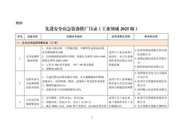 先进安全应急装备推广目录（工业领域2025版）.pdf