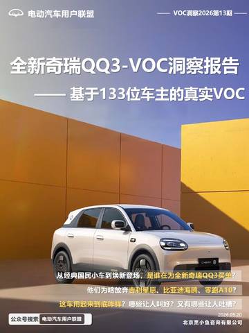 2026全新奇瑞QQ3-VOC洞察报告-电动汽车用户联盟.pdf