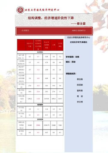 北大国民经济研究中心-结构调整，经济增速阶段性下降.pdf