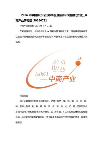 2026年中国稀土行业市场前景预测研究报告.pdf