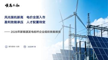 2026年新能源发电标杆企业组织效能报告-风光装机新高 电价全面入市 盈利效能承压 人才配置待变.pdf