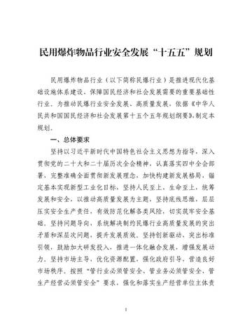 民用爆炸物品行业安全发展“十五五”规划.pdf