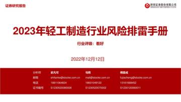 年度策略报告姊妹篇：2023年轻工制造行业风险排雷手册.pdf