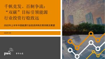 普华永道：2022上半年中国能源行业投资并购交易回顾与展望.pdf