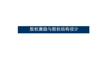 股权激励与股权结构设计手册.pdf