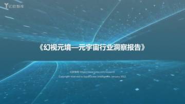 幻视元境元宇宙行业洞察报告.pdf