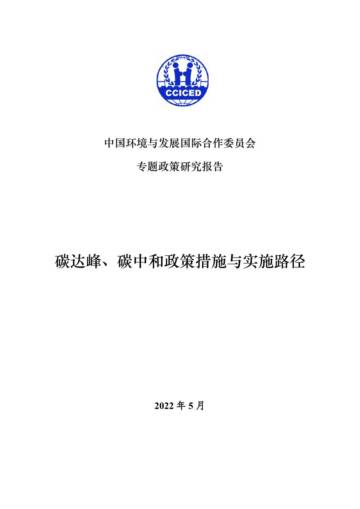 中国环境与发展国际合作委员会：2023碳达峰、碳中和政策措施与实施路径报告.pdf