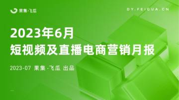飞瓜：2023年6月短视频及直播电商营销月报.pdf
