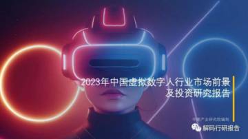 2023年中国虚拟数字人行业市场前景及投资研究报告.pdf