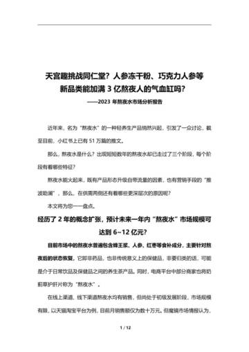 2023年熬夜水市场分析报告.pdf