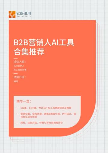 B2B营销人必备AI工具合集推荐.pdf
