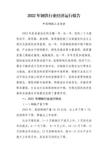 中国钢铁工业协会：2022年钢铁行业经济运行报告.pdf