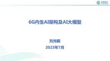 6G内生AI架构及AI大模型.pdf