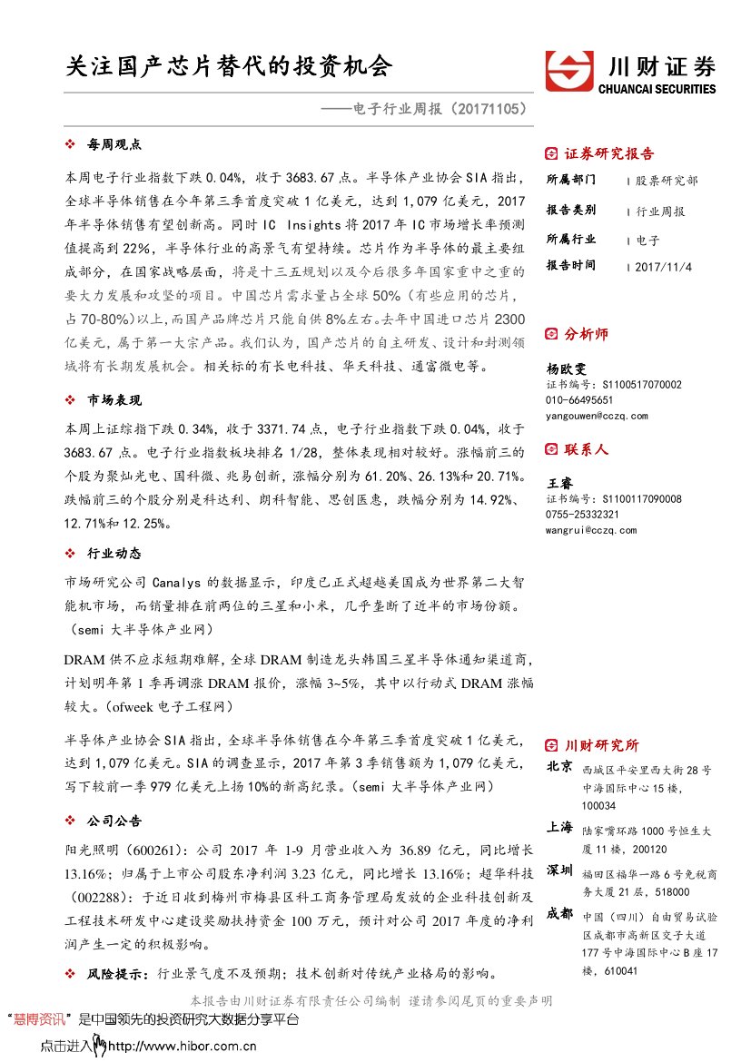 关注国产芯片替代的投资机会 .pdf