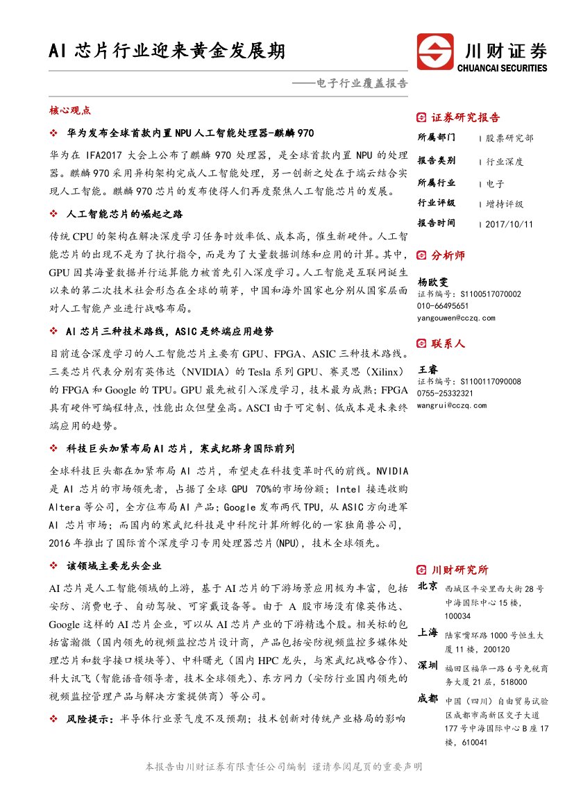 AI芯片行业迎来黄金发展期.pdf