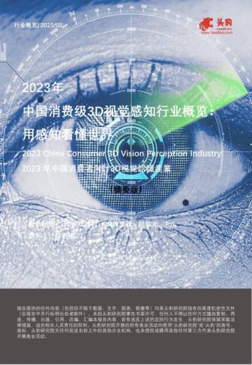 头豹：2023年中国消费级3D视觉感知行业概览-用感知看懂世界.pdf