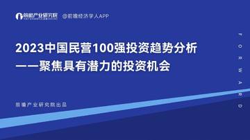 2023年中国民营100强投资趋势分析——聚焦具有潜力的投资机会.pdf