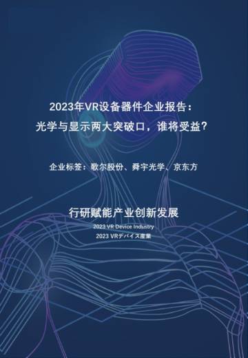 2023年VR设备器件企业报告.pdf