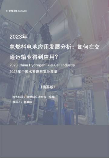 2023年氢燃料电池应用发展分析.pdf