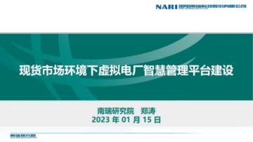 2023现货市场环境下虚拟电厂智慧管理平台建设.pdf